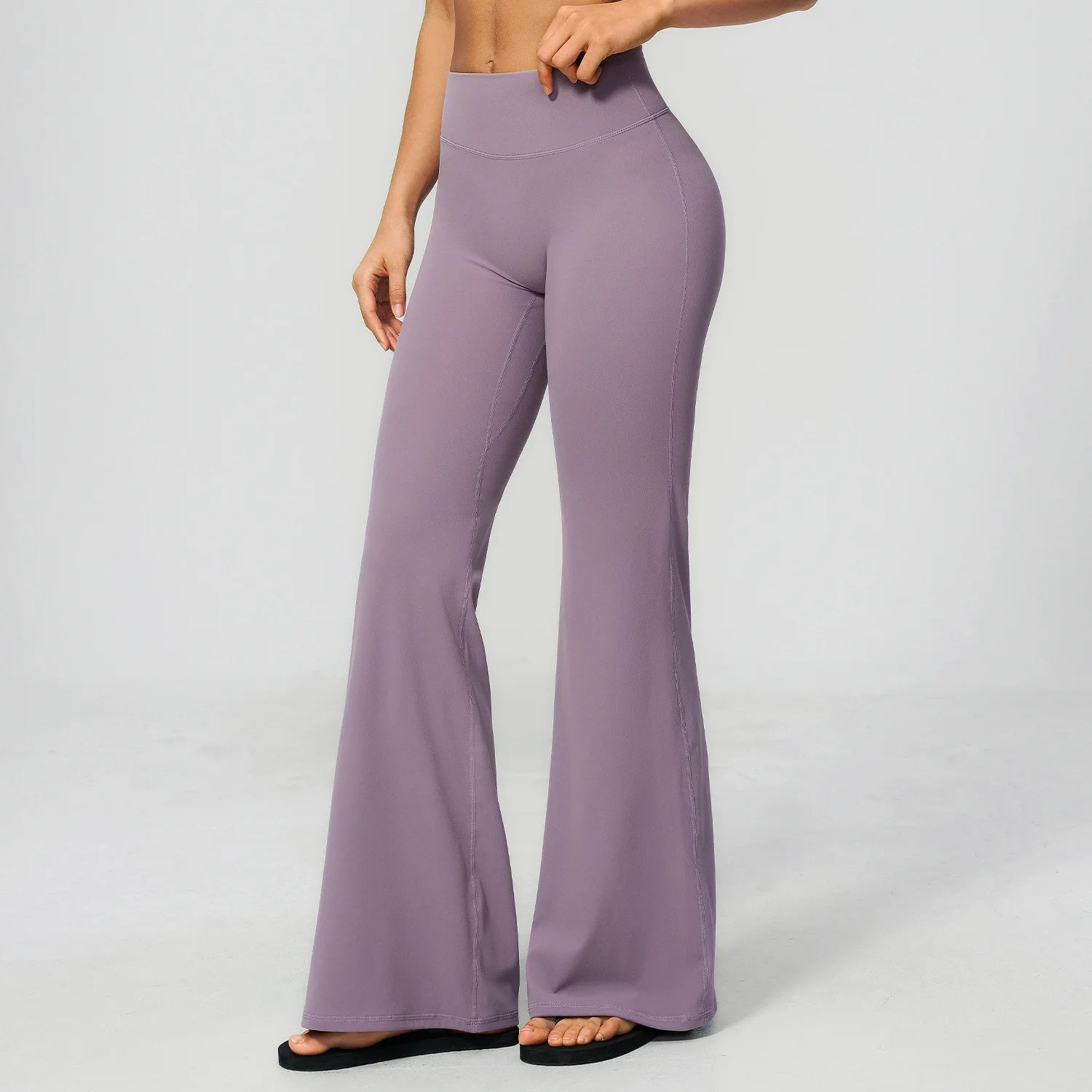 High Waist Flared Leggings Gym Fitness Bell-bottoms Yoga Pants Workout Runing Sport Legging Women's Control Tummy Wide Leg Pants