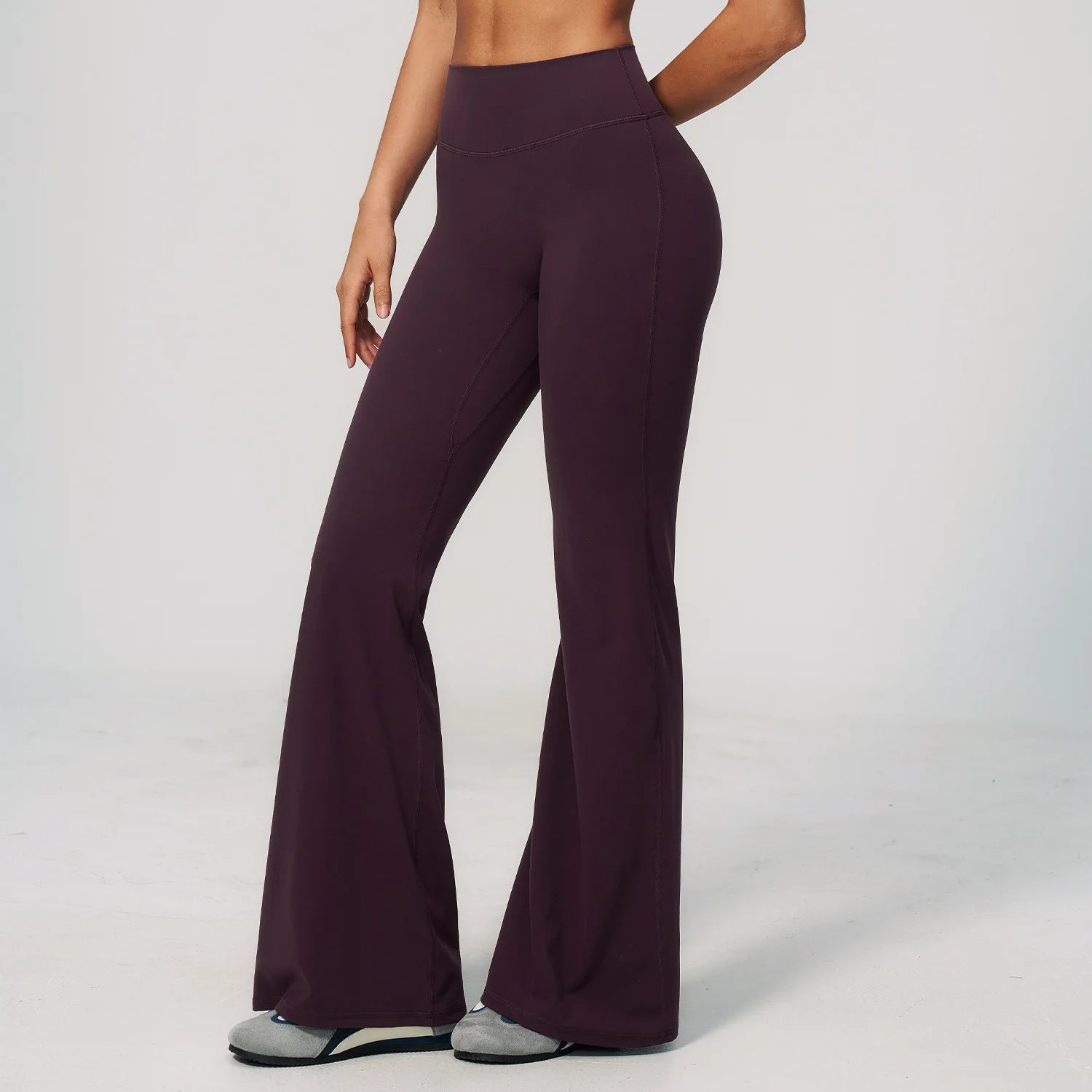 High Waist Flared Leggings Gym Fitness Bell-bottoms Yoga Pants Workout Runing Sport Legging Women's Control Tummy Wide Leg Pants
